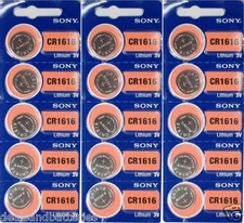 CR 1616 Sony battery Lithium 3V CR1616 Original New Batteries x 15