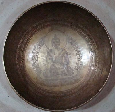 Gehämmerte 12 kg klangschale(Singing bowl Buddha Etched Hand beaten)