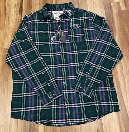 Cakeworthy Disney Haunted Mansion Plaid Flannel Button Up Shirt Adult 3XL NWT - Picture 4 of 4