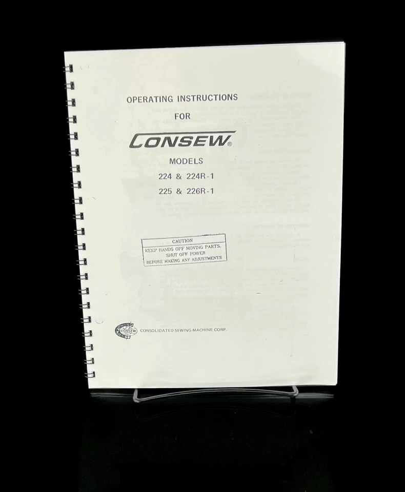 Consew Model 224 225 226 & R-1 Operating Instruction Manual User Guide Copy - Image 2 of 3