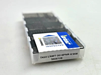 Iscar T490 LNMT 0804PNR IC808 Carbide Milling Inserts (Box of 10)