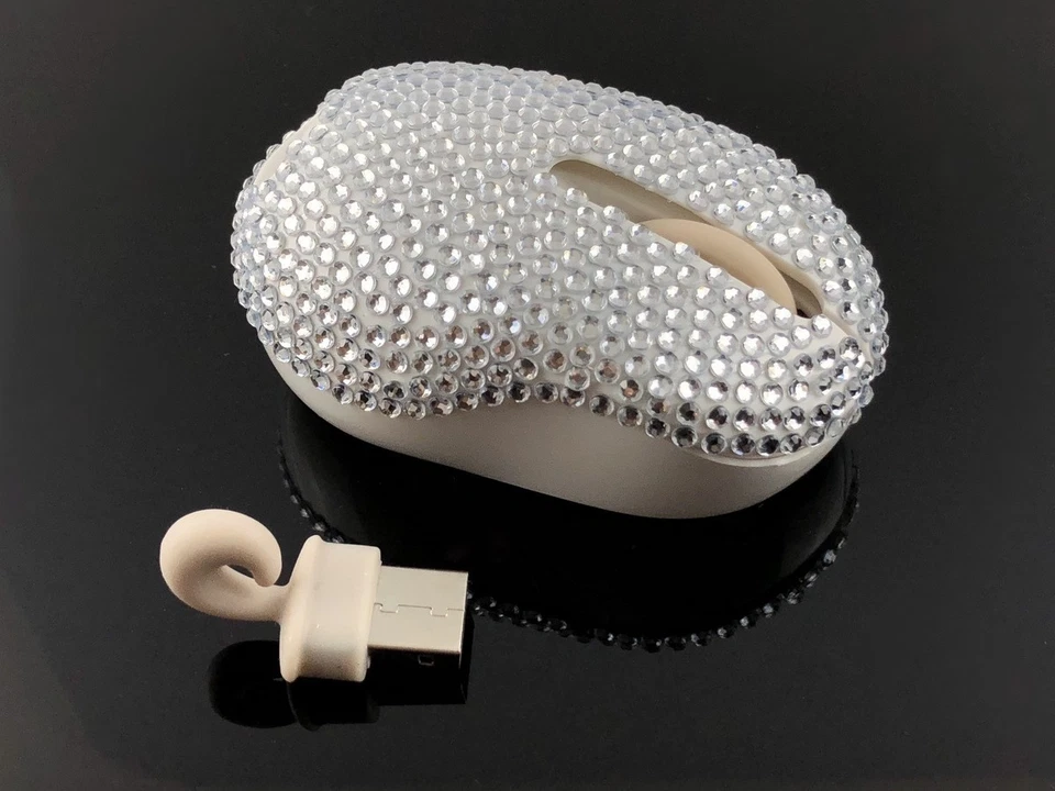 blingustyle Animal Puppy design Crystal Optical 2.4GHz-Wireless PC Mouse  - Image 4 of 4