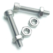 US Stock 50x M3 x 18mm Hex Socket Screw Bolt Knurling DIN912 Stainless Steel Nut