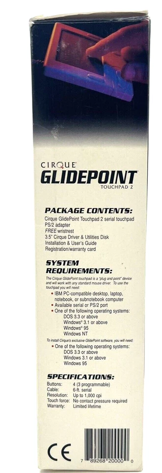 Cirque GlidePoint Touchpad 2 Interface Model 400, 3 botton programable - Image 4 of 4