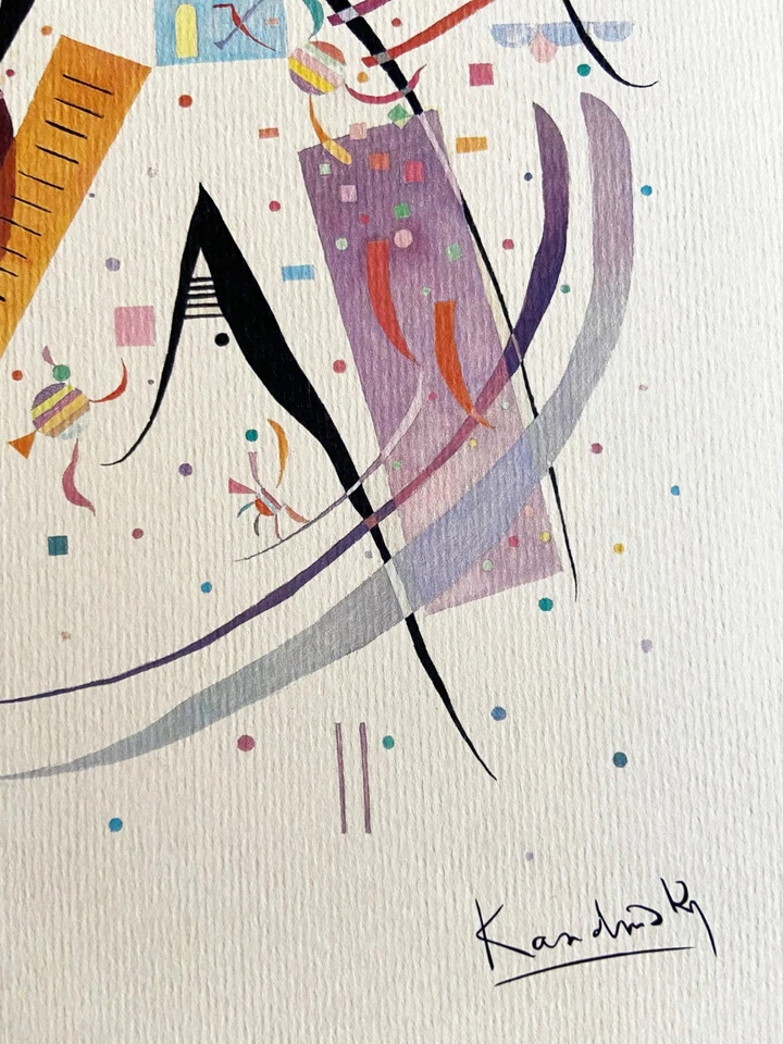 Litografía Wassily Kandinsky 1951 certificado de autenticidad original numerado lápiz firmado op Foto 3 de 4
