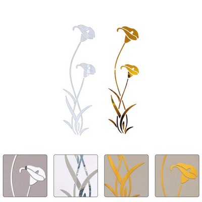 2 PCS Morning Glory Wandtattoos Abnehmbare Wandkleber Spiegelflugzeugaufkleber