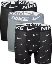 Nike Dri-Fit Boys Boxer Brief Black Gray Size XL 3-Pack NEW
