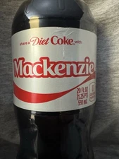 Share a Coke with   Mackenzie  2025 Personalized Gift Coca~Cola Bottle 20oz Diet