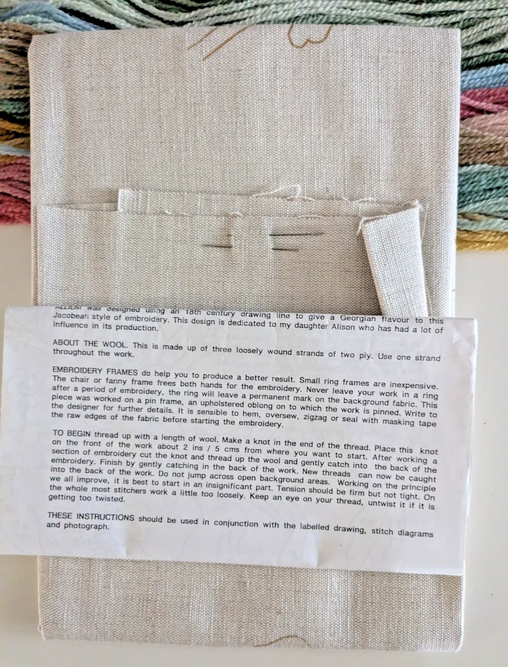 Needlecraft Jane Rainbow Crewel Embroidery Kit for Framed Picture Floral Allium - Image 4 of 4