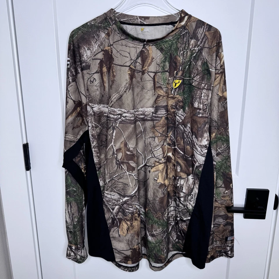 Scent Blocker ScentLok Mens 8th Layer Long Sleeve Shirt Mossy Oak Camo Size XL - Image 2 of 4