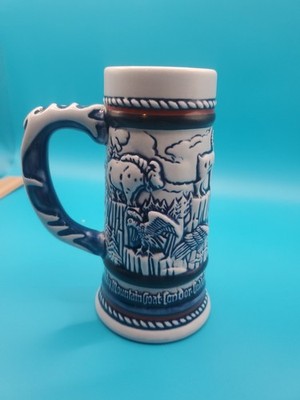 Vintage Avon Endangered Species Mini Beer Stein Falcon Condor Moose 1983 Limited