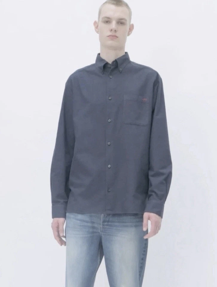 A.P.C. - Men - Jacket - Shirt - L - Grey - Designer - Paris - Brand New w/ Tags - Image 4 of 4