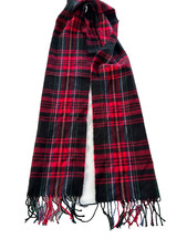Made in Scotland Cashmere Fringe Scarf Multicolor Plaid