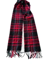 Made in Scotland Cashmere Fringe Scarf Multicolor Plaid