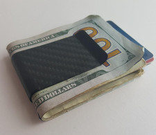 Carbon Fiber Wallet Money Clip for Cash and Credit Card Slim  Light Minimalist