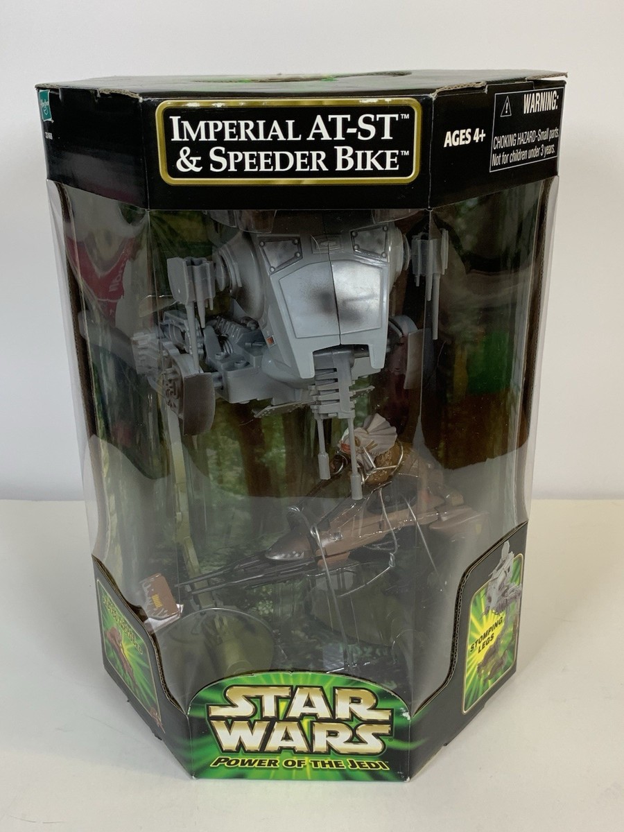 2001 Hasbro Star Wars Imperial AT-ST & Speeder Bike - Power Jedi