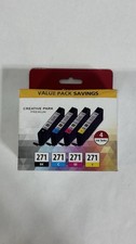 Canon Pixma CLI 271 Ink Cartridge 4 Pack Black Yellow Cyan Magenta Genuine