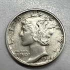 1945-D Unc MERCURY SILVER DIME Actual Coin Check My Store Out FREE SHIPPING