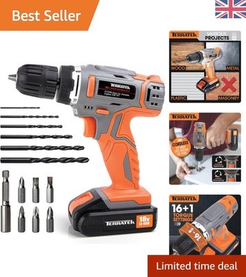 Hochleistungs 18 V Lithium-Ionen Bohrer & Schraubendreher Kit mit Schnellwechsel Ladegerät