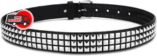 Studded Punk Rock Rivet Belt for Men & Women Pyramid Metal Design with Silver...