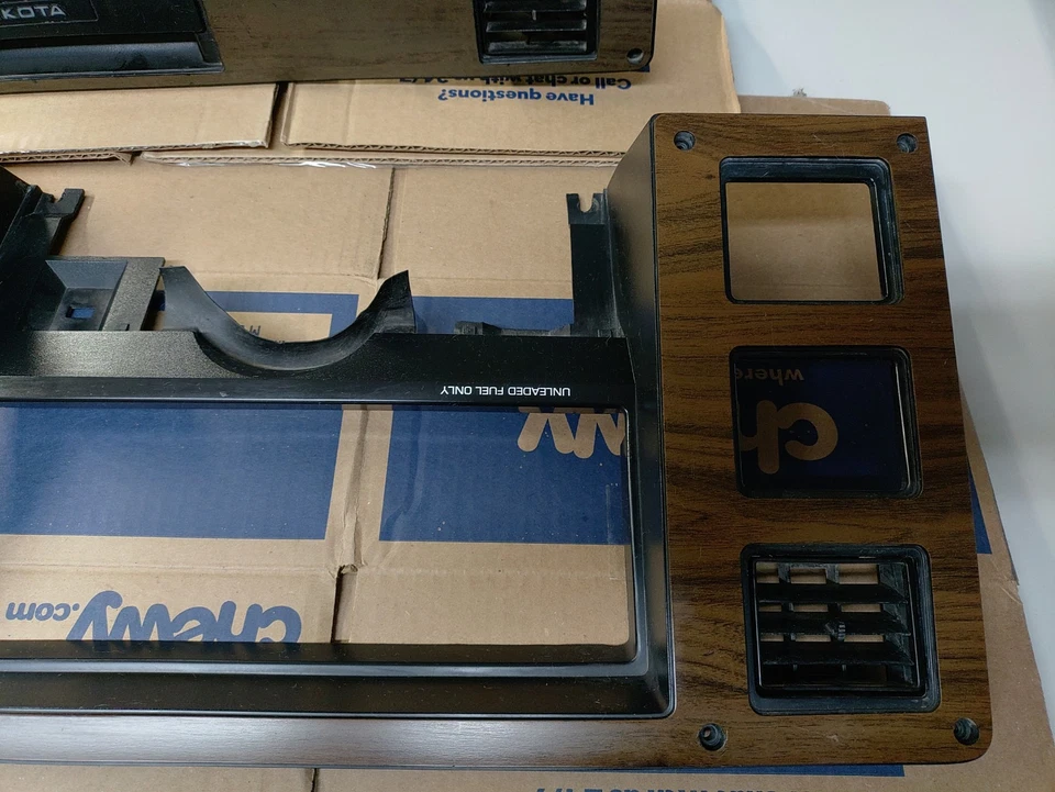 87-96 Dodge Dakota Truck tablero velocímetro bisel portavasos moldura OEM madera grano Foto 2 de 4