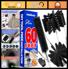 60Ft Dryer Vent Cleaner Kit - Flexible Lint Brush for Deep Cleaning Maintenanc