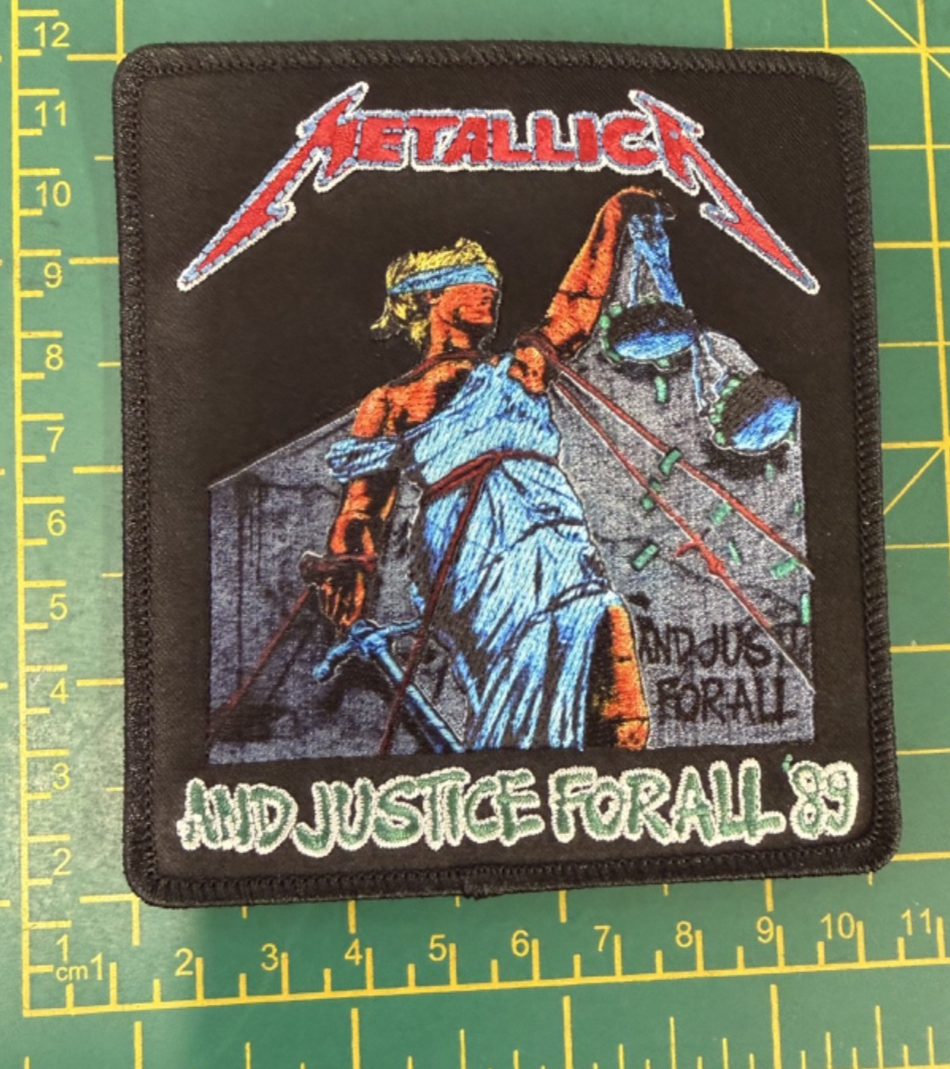 Metallica And justice For All 89 Sew Or Iron On Patch Officially Licensed