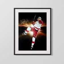 Hockey Autograph Print - Dylan Larkin Red Wings - Young Captain