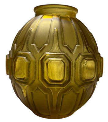 Val Saint-Lambert Art Deco Glas Blumenvase Größe H 4,9 in Made in Belgium