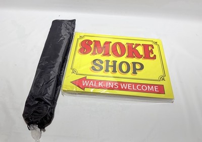 Smoke Shop Feather Flag Pole Kit 7ft Banner Signs Ground Stakes Set