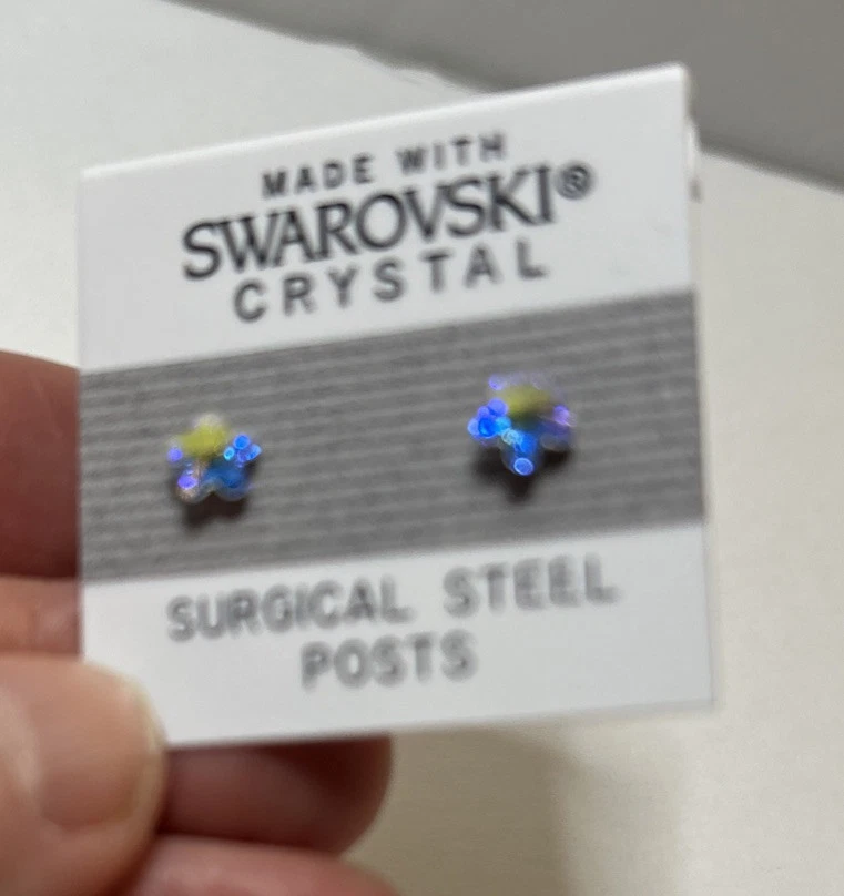 Pendientes Swarovski de plata de ley, azules Foto 4 de 4