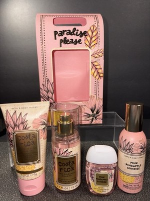 Bath & Body Works Pink Pineapple Sunrise Body Mist, Lotion, Room Spray Gift Set 