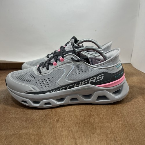 Skechers Slip Ins Glide Step Altus Running Shoes White Aqua Womens Size 11 - Picture 3 of 9