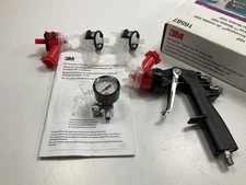 3M 16587 Accuspray Spray Gun Kit HGP W/ 1.8 Mm 2.0 Mm Heads & Air Valve Control