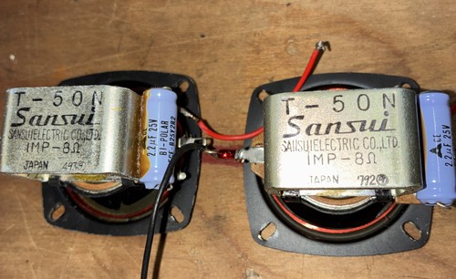 Sansui T-50N Alnico Horn Tweeters- pair. READ Description