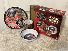Star Wars Episode I Phantom Menace Anakin Sebulba Dinnerware Kids Dish Set