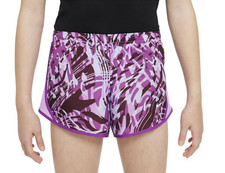 Nike Dri-Fit Girls Tempo Printed Athletic Shorts Kids Hot Fuchsia Large