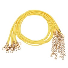 10pcs Waxed Necklace Cord Bulk, 18" 1.5mm Necklace Ropes Yellow