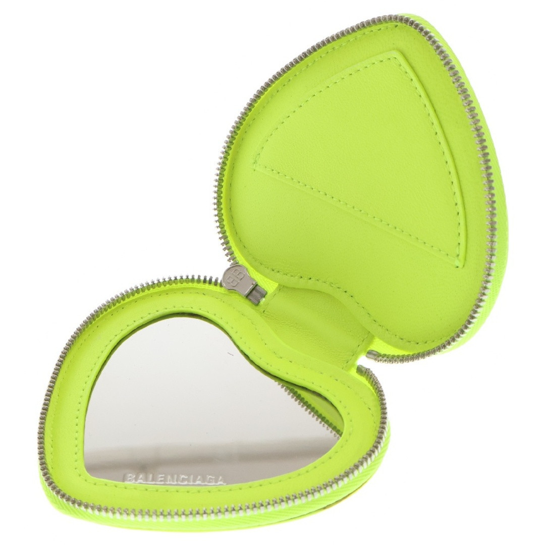 Balenciaga CASH MIRROR HEARTCASE 655744 HEART NEON YELLOW Balenciaga CASH MIRROR HEARTCASE 655744 HEART NEON YELLOW
