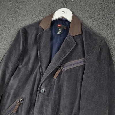 Vintage DIESEL Jacket Men S Small Grey 100% Cotton Blazer Button
