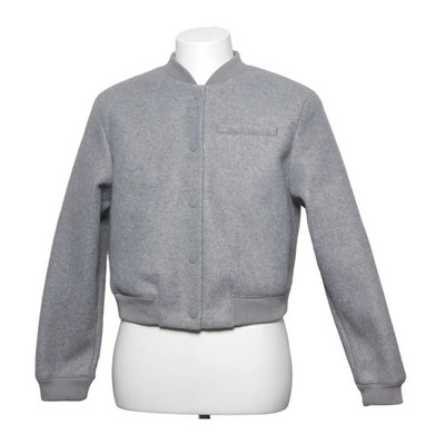 H&M, Bomberjacke, Herren, Größe: M, Grau, Elasthan/Polyester, Einfarbig #TZX