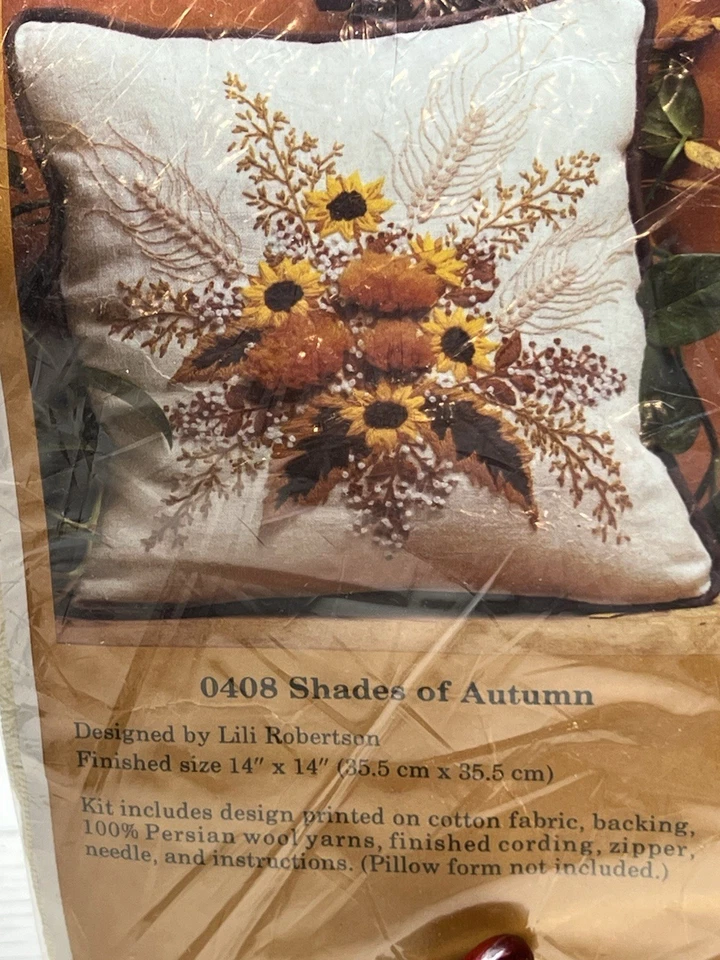 Vintage 1983 The Creative Circle Crewel Stitchery # 408 “ Shades Of Autumn “ - Image 4 of 4