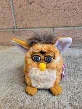 WORKING Vintage 1998 Tiger Electronics Furby 70-800 Spotted Giraffe Blue Eyes