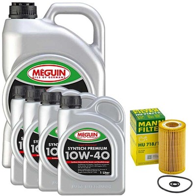 Motoröl Set Syntech 10W-40 Meguin 9 Liter + Ölfilter für Mercedes Sprinter Vito
