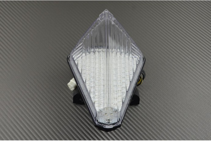 Feu Arrière LED Moto YAMAHA YZF R1 2007 2008 Clignotant Intégré Blanc Clair