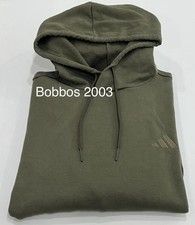 Adidas Men's Fleece Essentials Hoodie, Olive Green, Size L