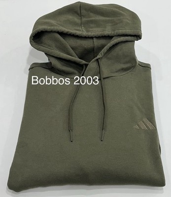 Adidas Men's Fleece Essentials Hoodie, Olive Green, Size L
