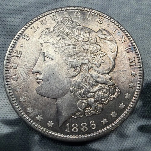 1886 P MORGAN SILVER DOLLAR! BEAUTIFUL UNCIRCULATED Coin! WOW! TONED!