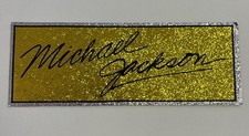 Vintage 1980's Michael Jackson Shiny Bumper Sticker 8  X 3  King Of Pop