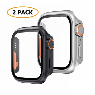 2 Pack For Apple Watch 10 9 8 7 6 SE iWatch 41/44/45/46mm Case+Screen Protector